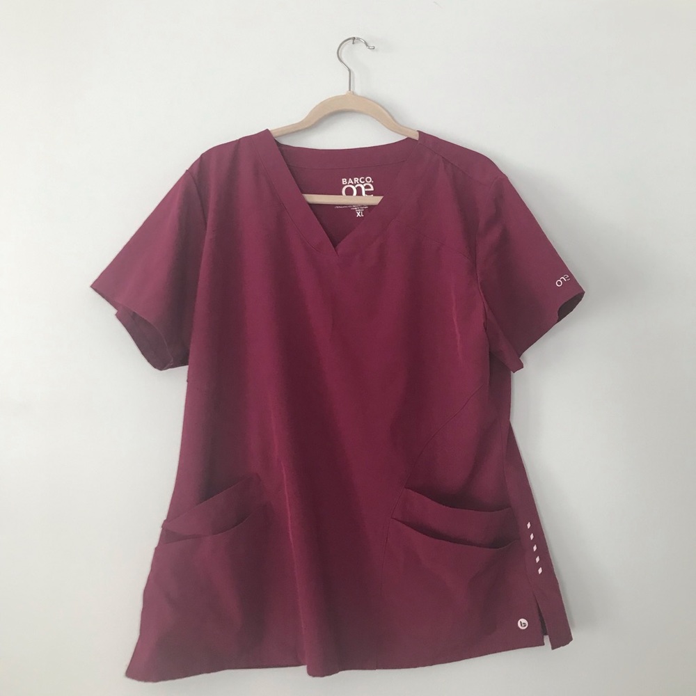 Barco one Maroon Scrub Top